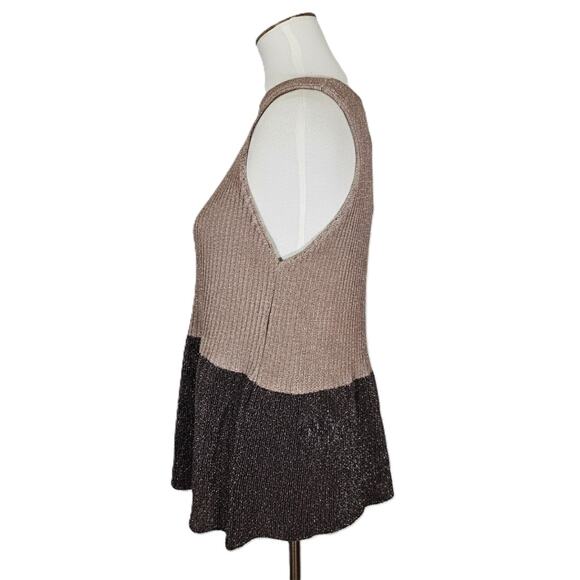 Anthropologie's Moth Metallic Peplum Tank - Picture 3 of 7